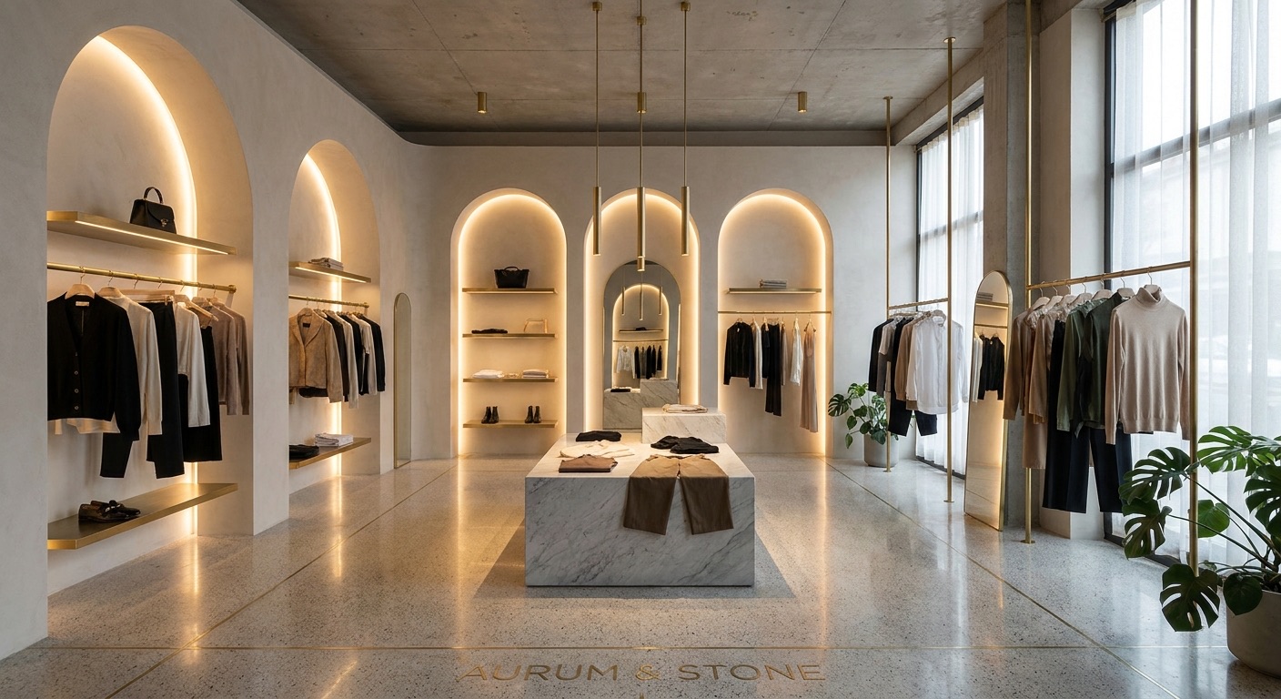 Fashion boutique retail render